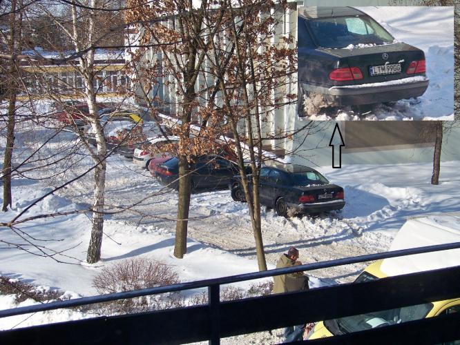 Źle zaparkowany samochód