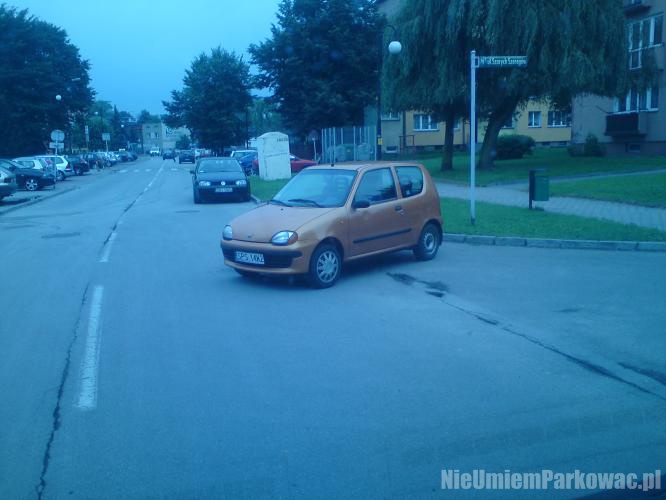 Źle zaparkowany samochód